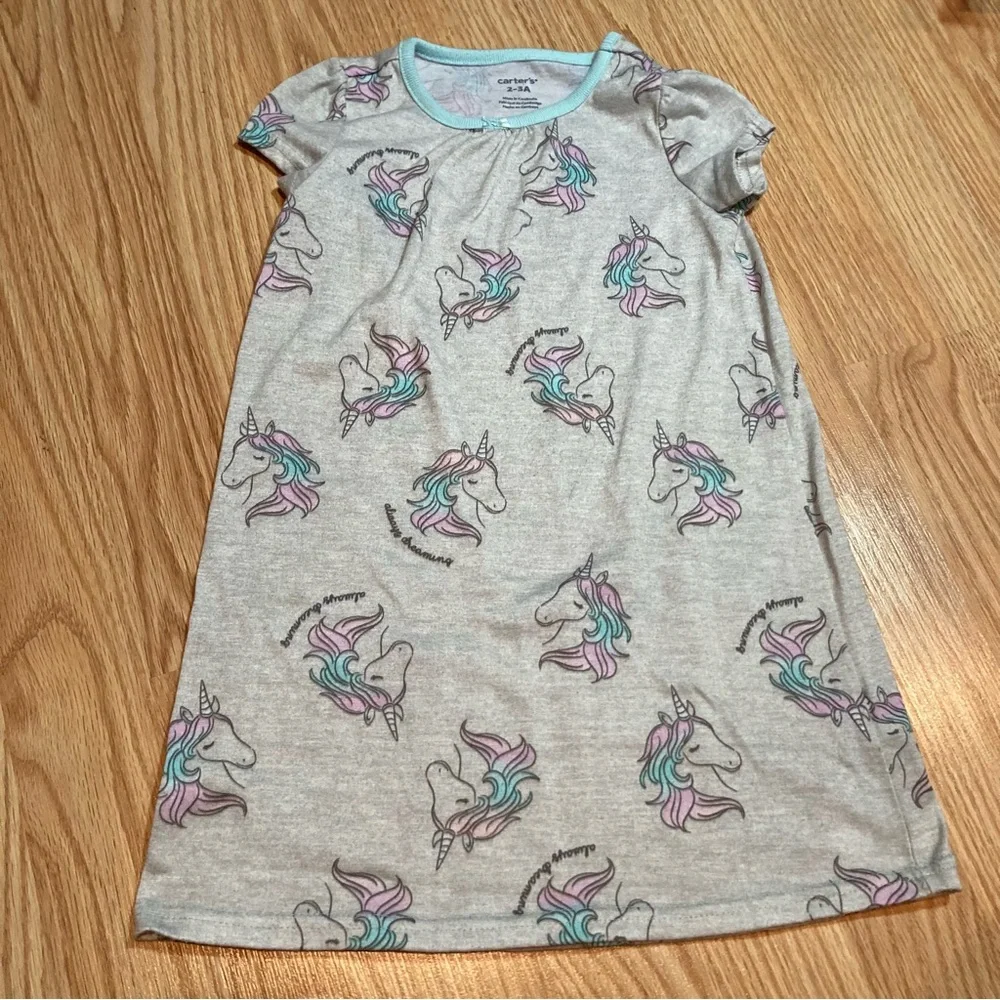 Carters unicorn‎ nightgown 2-3